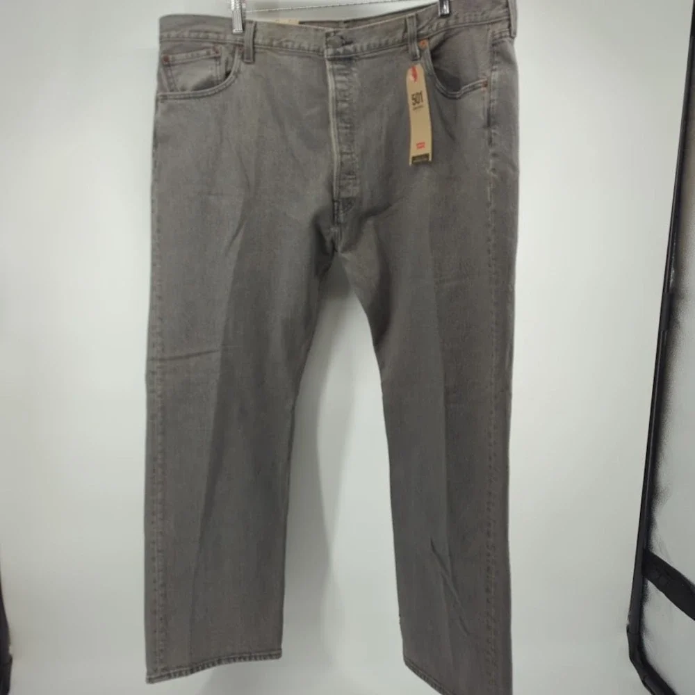 Levi's 501 Original Fit Jeans Men 44x30‎ Gray Button Fly Straight Leg NWT *READ*